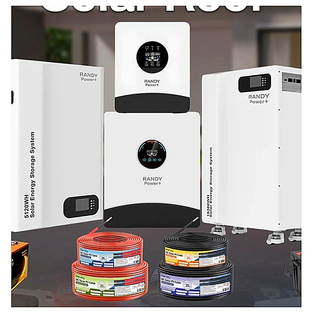 RANDY ARES 5.5KW ชุดโซลาร์เซลล์ Inverter + แบตเตอรี่ลิเธียม LiFePO4 All-in-One 3