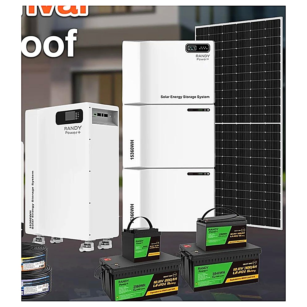 RANDY ARES 5.5KW ชุดโซลาร์เซลล์ Inverter + แบตเตอรี่ลิเธียม LiFePO4 All-in-One 4